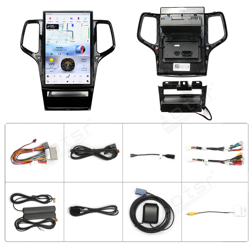 [14.4-inch] NEW For Jeep Grand Cherokee 2011-2013 GPS Car Navigation Multimedia Stereo Player Radio with wireless charging Carplay DSP