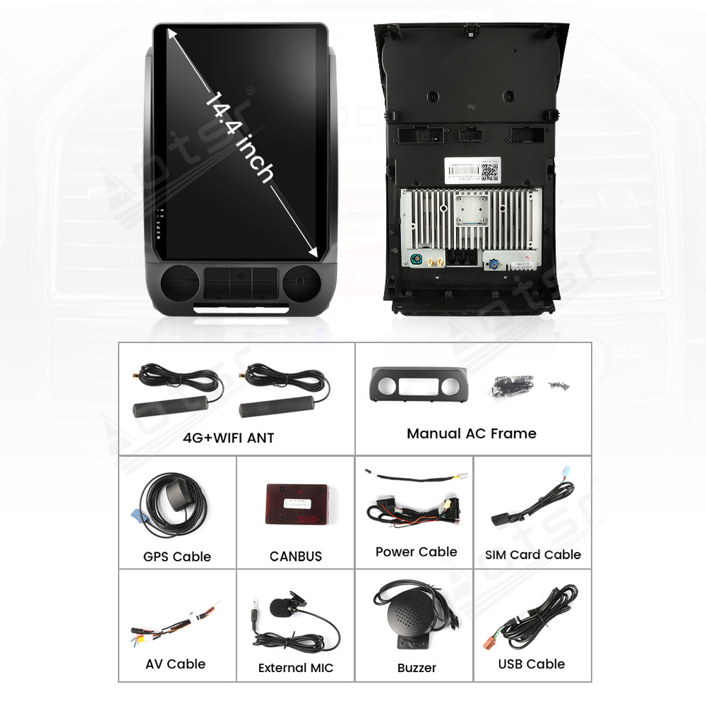 Aotsr 14.4 Inch Tesla style screen For Ford F150 2015-2021 Car Radio Multimedia player Android unit