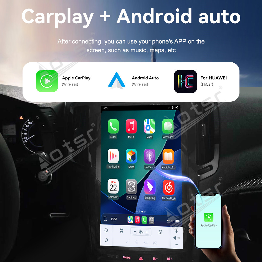 Aotsr 13.8 inch Car Radio Android 14.0 CarPlay for Infiniti G25/G35/G37 2003-2015 Multimedia Player GPS Navigation 4G WiFi DSP Stereo Bluetooth