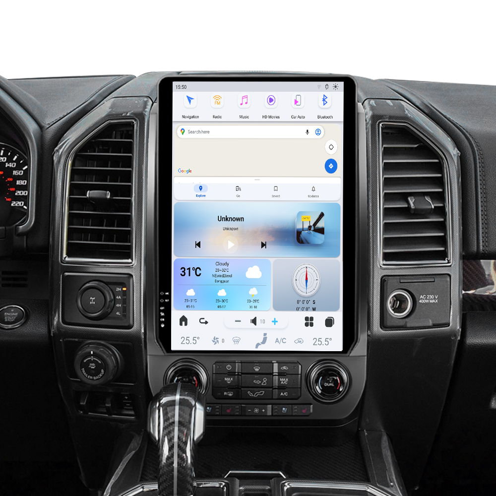14.4 Inch Android 8+128GB For Ford F150 F250 2015-2021 Tesla Style Car GPS Navigation Multimedia Player Radio Tape Headunit HD