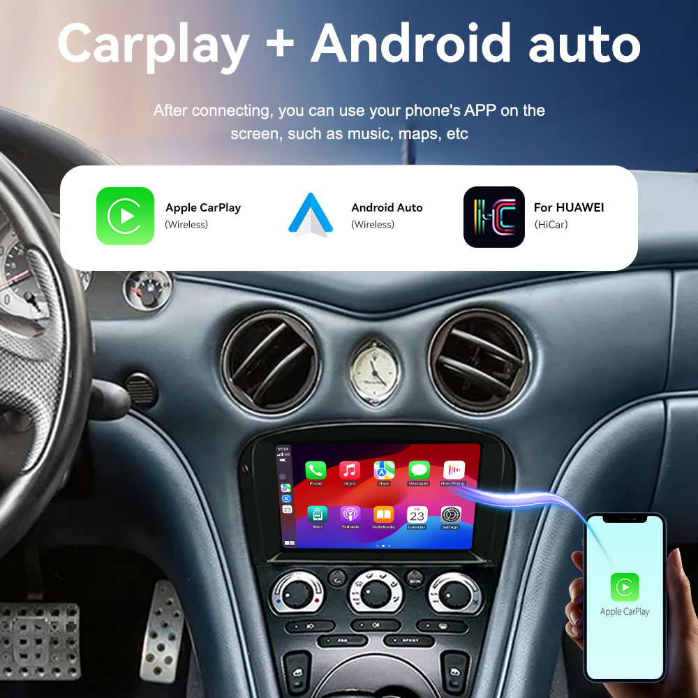 Aotsr 8 inch car radio Android 13 for Maserati Coupe 3200GT 4200GT 2002-2010 Car GPS Navigation Carplay Auto Radio Stereo multimedia Player Head Unit