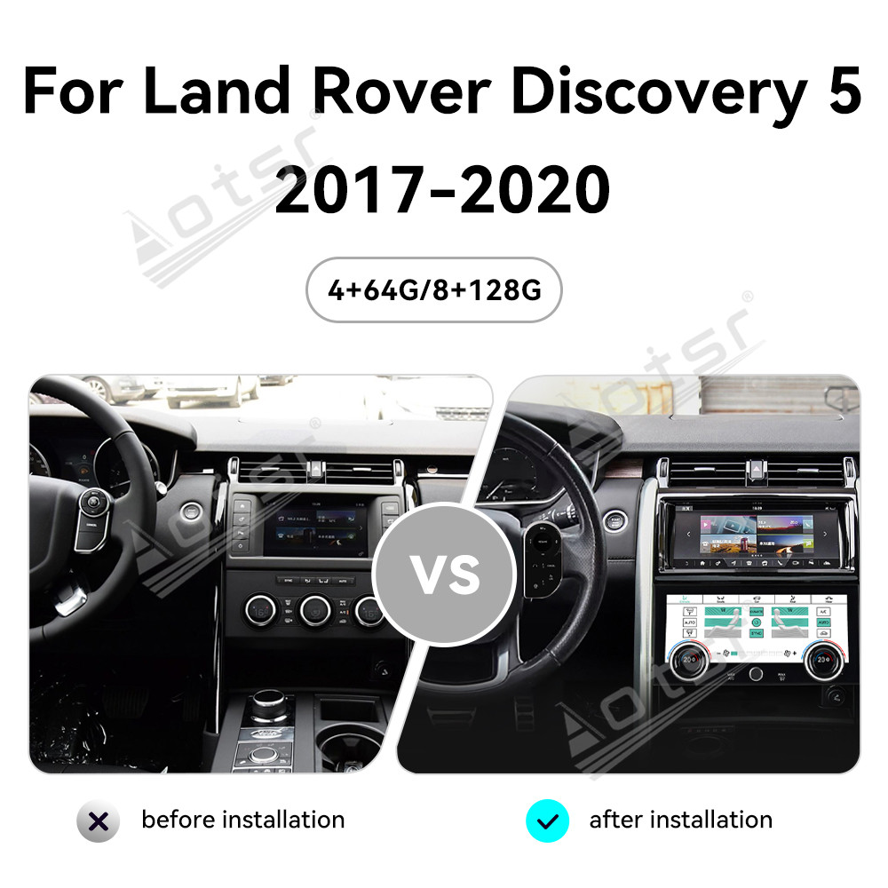 Aotsr For Land Rover Discovery 5 2017-2020 Auto Andriod 13 Car Radio + AC Climate Control Screen GPS Navi Carplay Stereo Head Unit DSP