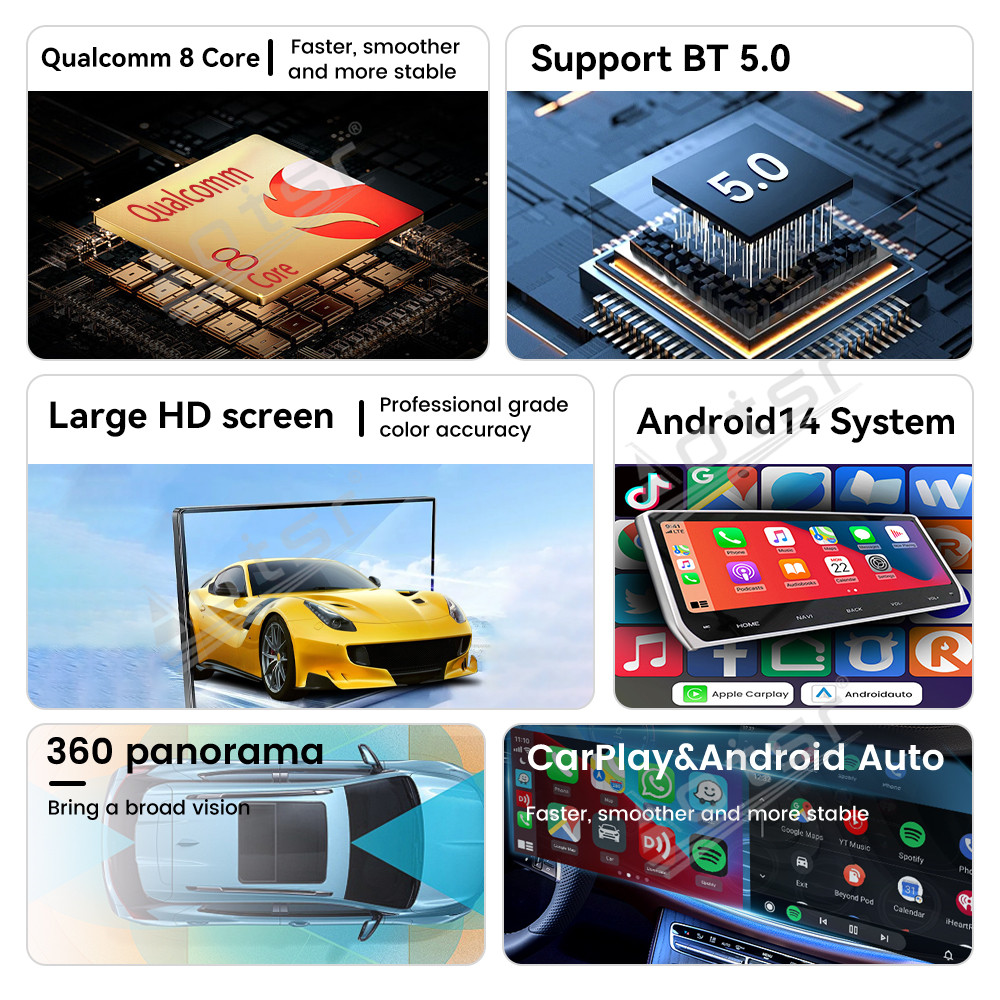 Aotsr Dual 12.3 inch For Mercedes-Benz E-Class W213 2016-2019 GPS Navigation Android 13 Car Radio CarPlay Multimedia Player Head Stereo Unit HD Screen