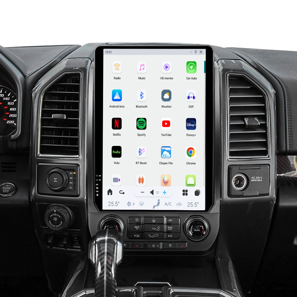 14.4 Inch Android 8+128GB For Ford F150 F250 2015-2021 Tesla Style Car GPS Navigation Multimedia Player Radio Tape Headunit HD