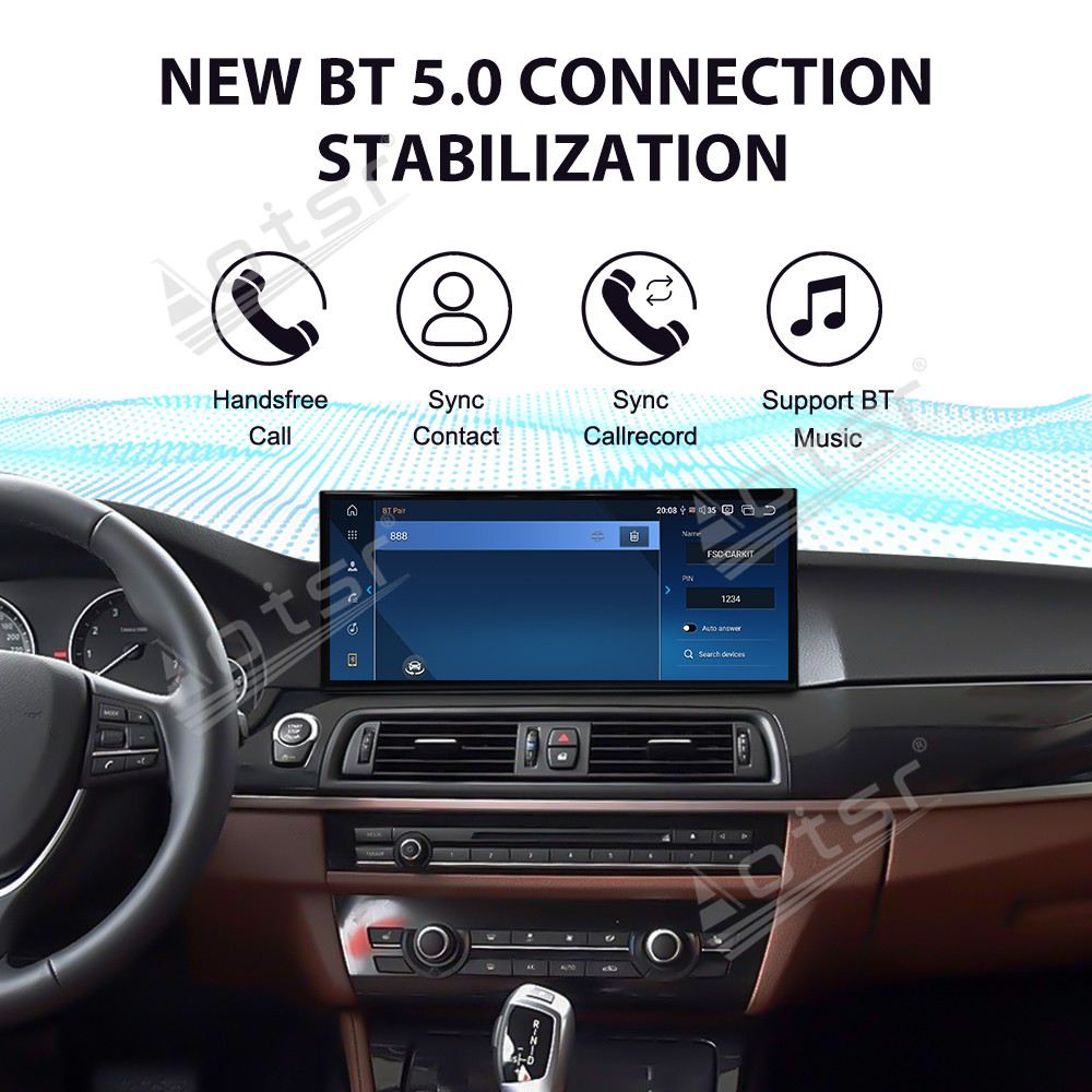 Aotsr 15.8 inch Android 14 Car Radio for BMW 5 Series G30 2017-2018 Wirless Carplay GPS Navigation Screen Upgrade Multimedia Player