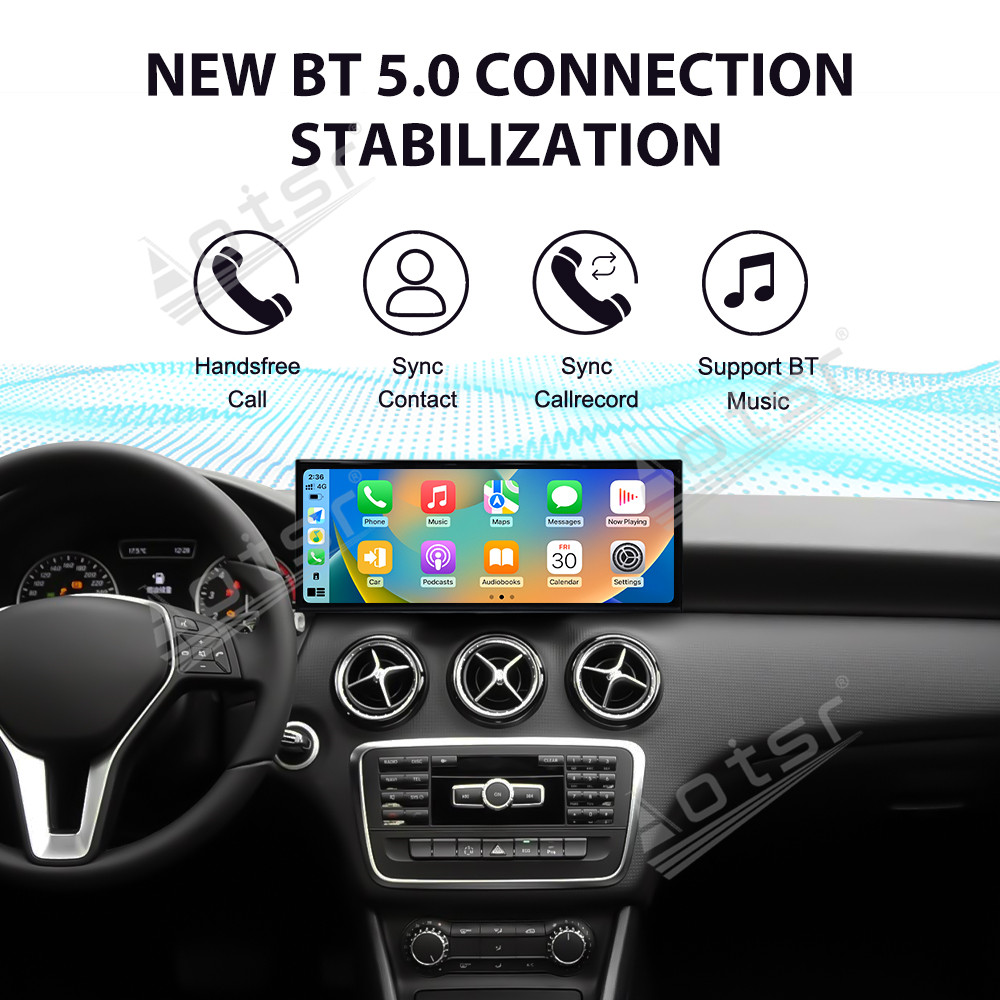 Qualcomm 15.8 inch Car Radio Android 14 For Mercedes Benz A/GLA Class X156 2013-2015 Car Carplay Auto Stereo GPS Navigation IPS Screen BT （NTG4.5）