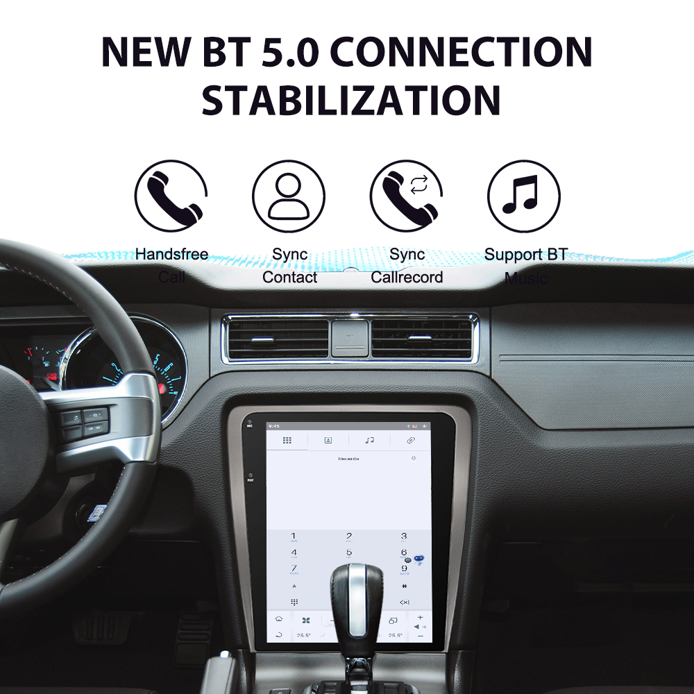 Aotsr for Ford Mustang 2009-2012 Android 13 Car Radio 12.1 inch Screen Navigation Device Wireless GPS Multimedia Player Carplay with