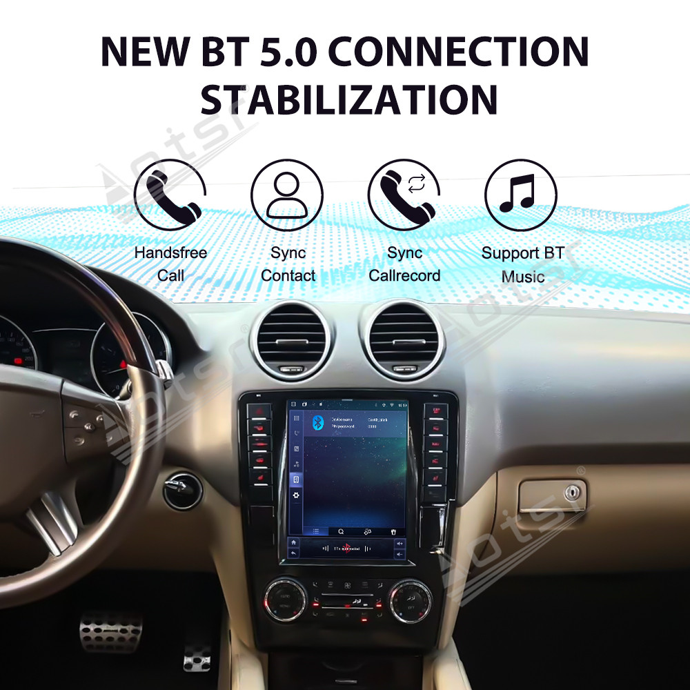 Aotsr 9.7 inch Car Radio For Mercedes-Benz GL ML W164 X164 2005-2011 Android 14 Radio Tesla Car Multimedia Player GPS Navi Head Unit