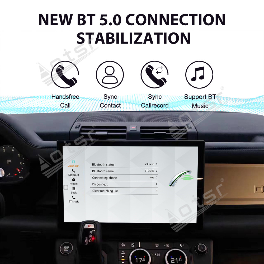 Aotsr Curved Screen 13.3" For Land Rover Defender 2018-2023 Android Carplay Car Radio Automotive Multimedia Player GPS Navi Head Unit