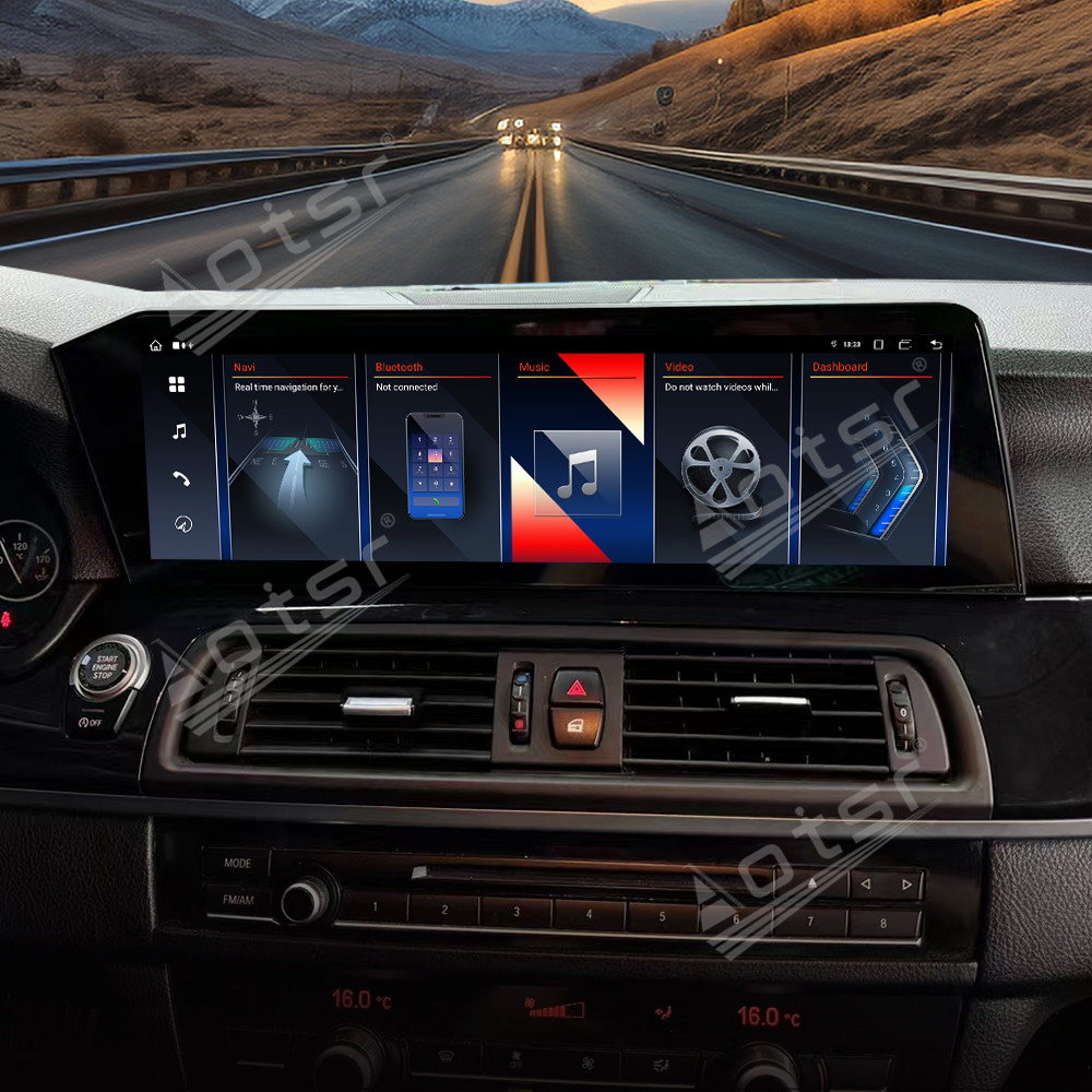 Aotsr 14.5 inch Tesla style screen For BMW 5 Series 2010-2017  Car Radio Multimedia player