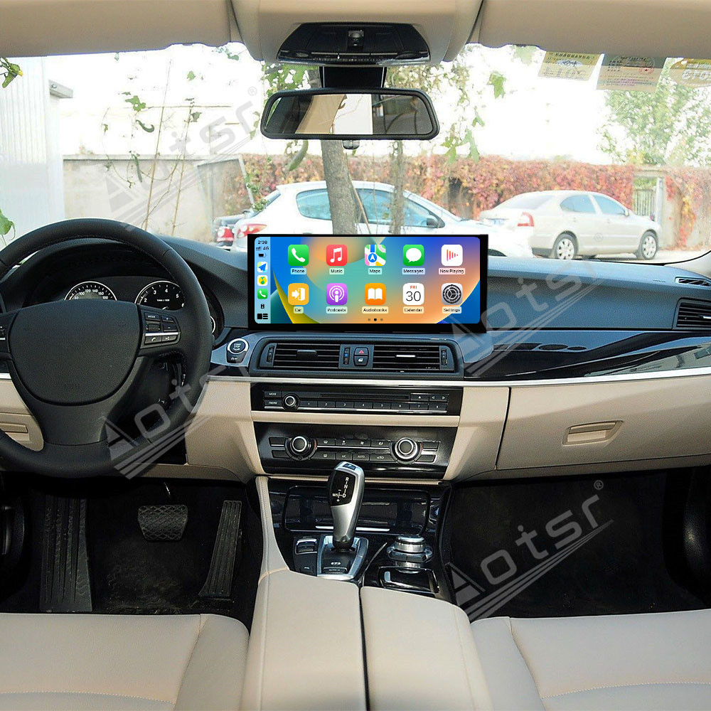 Aotsr 15.8 inch Android 14 Car Radio for BMW 5 Series 2011-2017 CIC Wirless Carplay GPS Navigation Screen Upgrade Multimedia Player