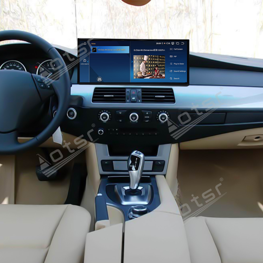 Aotsr 15.8 inch Android 14 Car Radio for BMW 5 Series E60 2003-2009 CCC Wirless Carplay GPS Navigation Screen Upgrade Multimedia Player