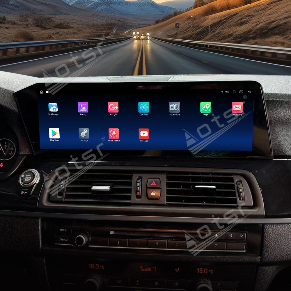 Aotsr 14.5 inch Tesla style screen For BMW 5 Series 2010-2017  Car Radio Multimedia player