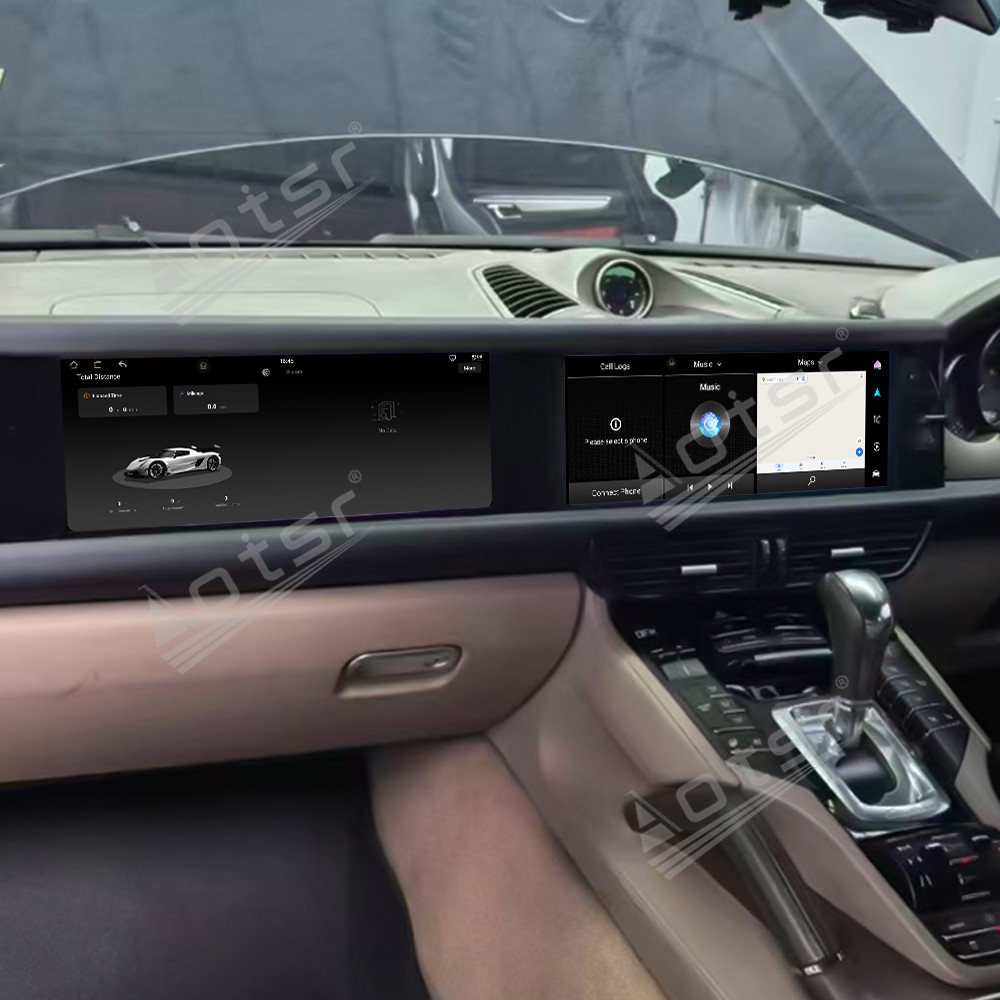 Aotsr for Porsche Cayenne 2010-2017 PCM 3.1 4.0 12.3 inch Car Radio Dual Screen Android Player Carplay GPS Head Unit Stereo Monitor