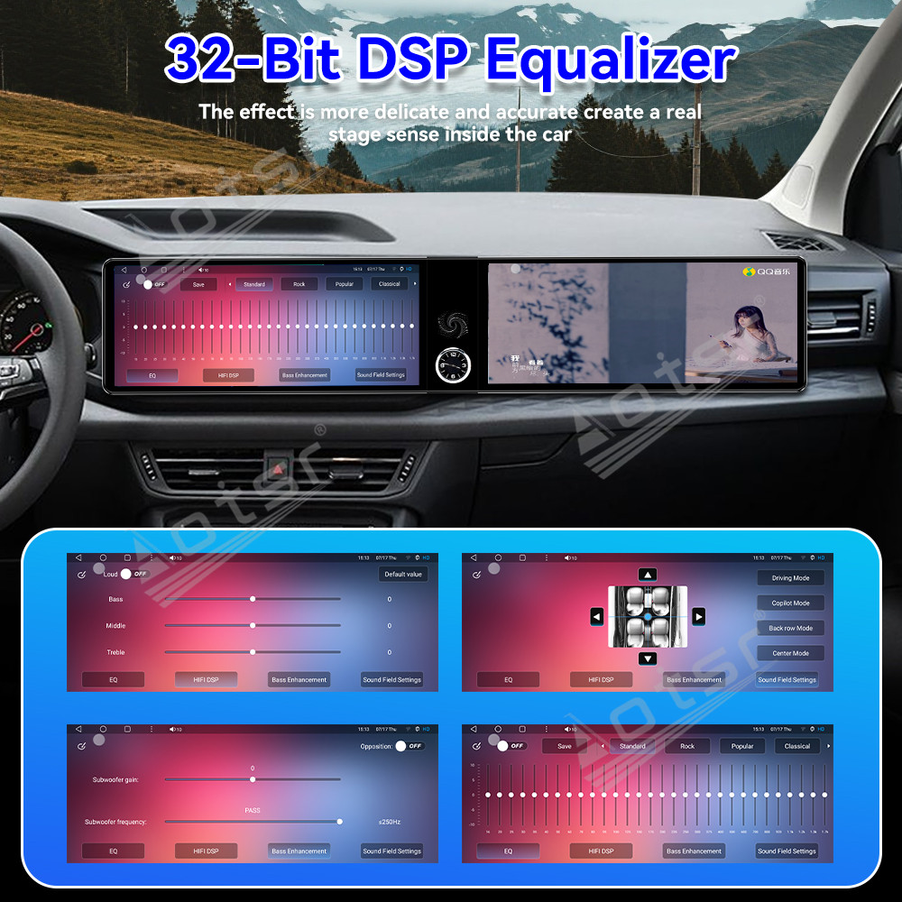 Aotsr Dual 12.3 inch for Volkswagen Tharu 2019-2022 GPS Navigation Android 13 Car Radio CarPlay Multimedia Player Head Stereo Unit HD Screen