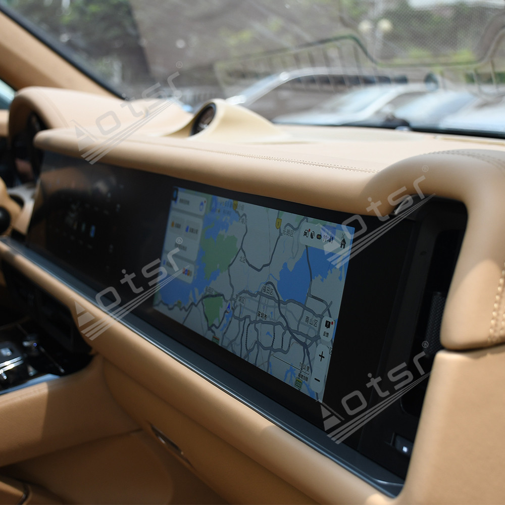 Aotsr Dual 12.3 inches screen For Porsche Cayenne 2010-2017 Car Upgrade to 2024 Gps navi Radio, Multimedia player unit,with Wirelessly Carplay Android auto