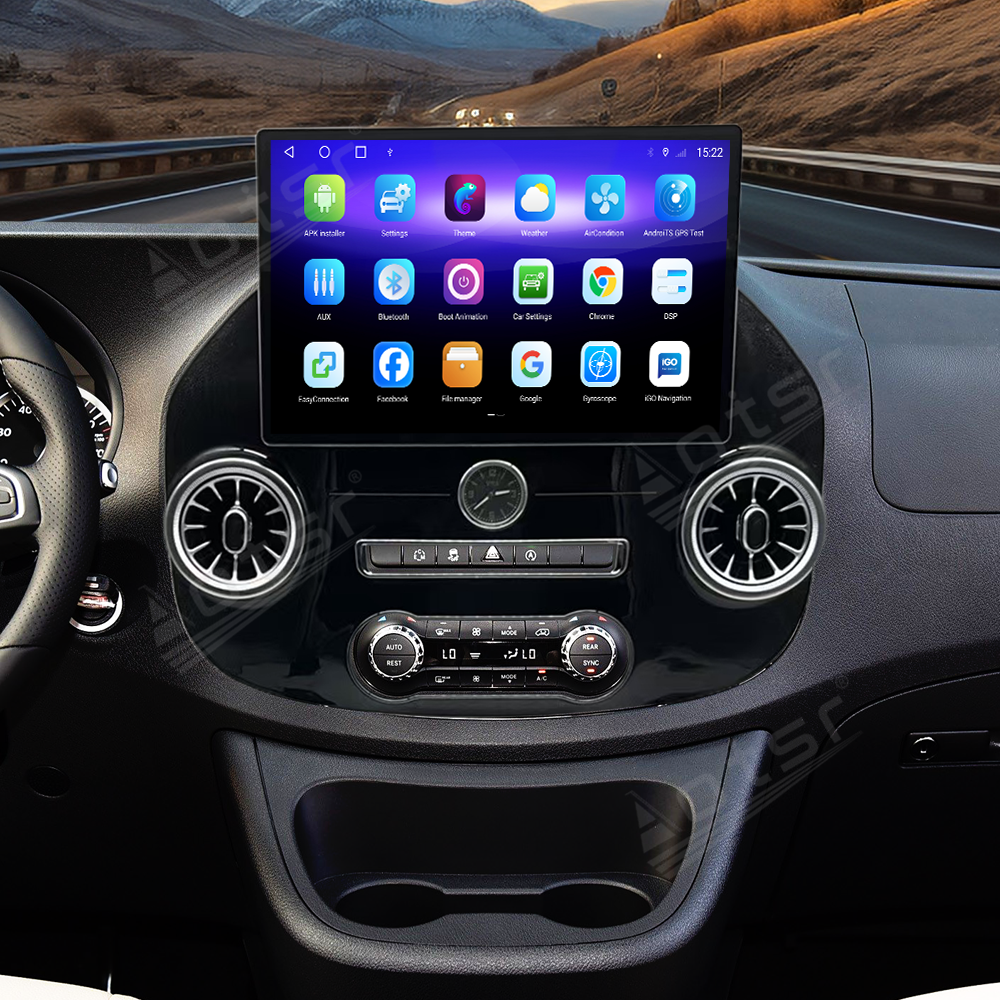 Aotsr 13.3 inch Tesla style screen For Mercedes-BenZ Vito 2015-2022  Car Radio Multimedia player 