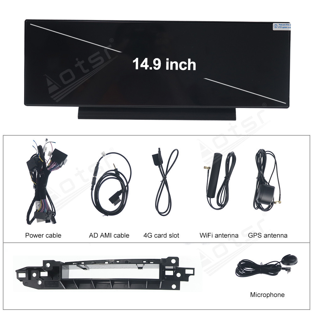 14.9" QLED Screen For Audi A4 A5 A6 A7 S4-S7 Q5L Car Radio Multimedia Player Navigation Android 13 Stereo Receiver Carplay Unit