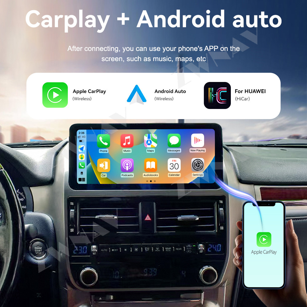 Aotsr 10.25 inch Car Radio multimedia video player CarPlay For Lexus GX460 2010-2019 Stereo GPS Navi Head Unit