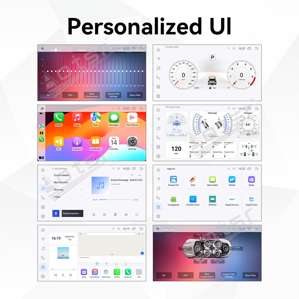 Aotsr for Toyota Prado LC150 2010-2021 16.8" Super Big Screen Android 13 Car Radio Carplay GPS Video Player Multimedia DSP Head Unit