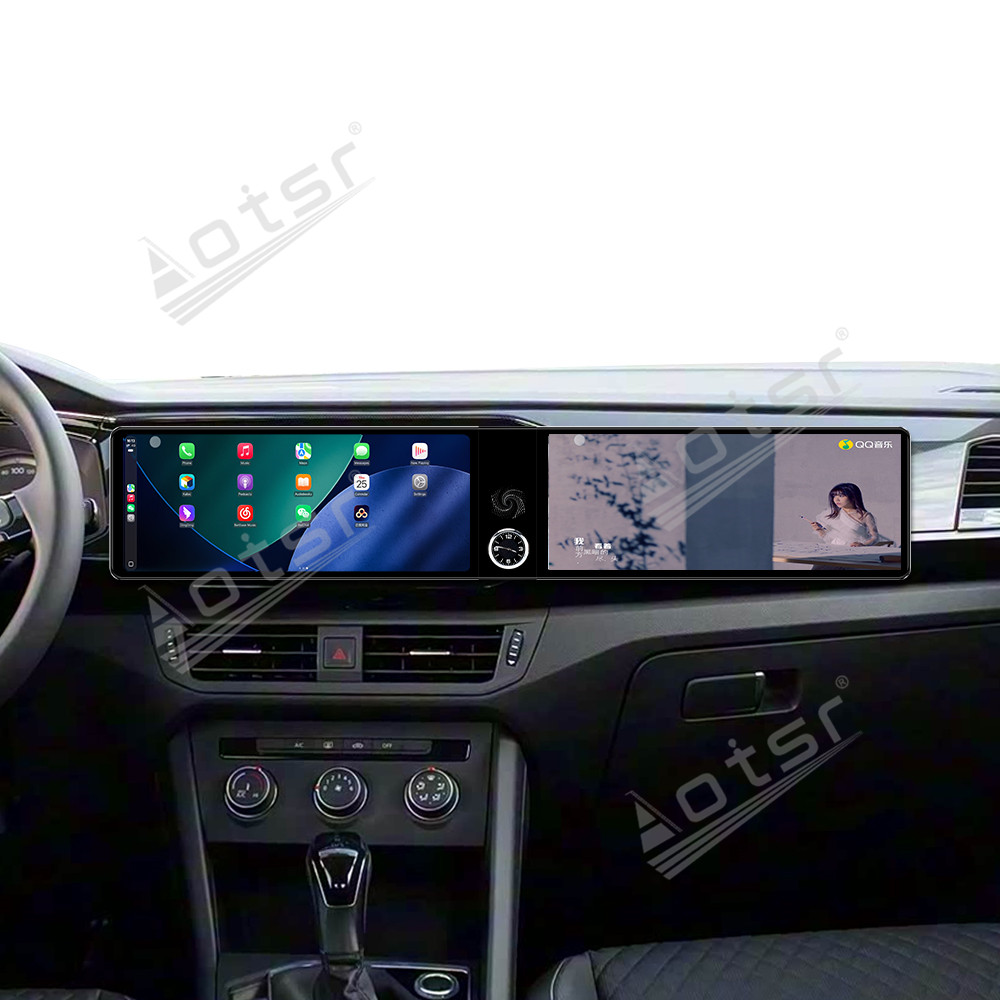 Aotsr Dual 12.3 inch for Volkswagen Tayron 2019-2022 GPS Navigation Android 13 Car Radio CarPlay Multimedia Player Head Stereo Unit HD Screen