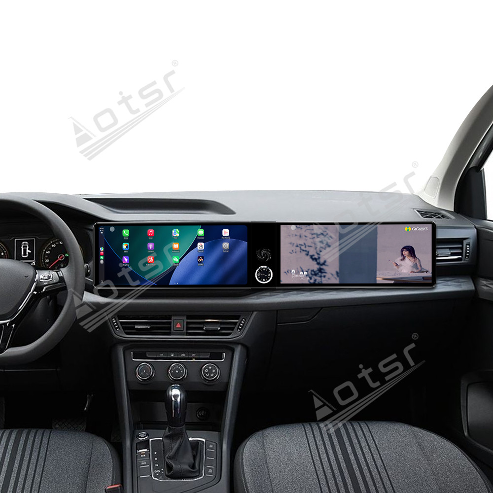 Aotsr Dual 12.3 inch for Volkswagen Tharu 2019-2022 GPS Navigation Android 13 Car Radio CarPlay Multimedia Player Head Stereo Unit HD Screen