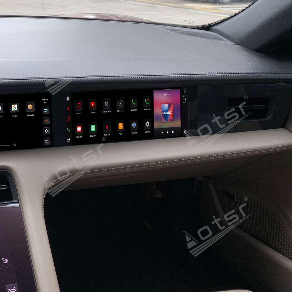 Android 13.0 GPS Navigation Carplay For Porsche Taycan 2019-2025 Car Radio Passenger Co-pilot Screen Multimedia Player Head Unit