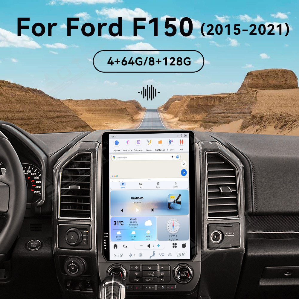 Aotsr 14.4 Inch Unit For Ford F150 2015-2021 Car Radio Android 11 Multimedia GPS navigation, Stereo Receiver with DSP, Carplay, Android auto