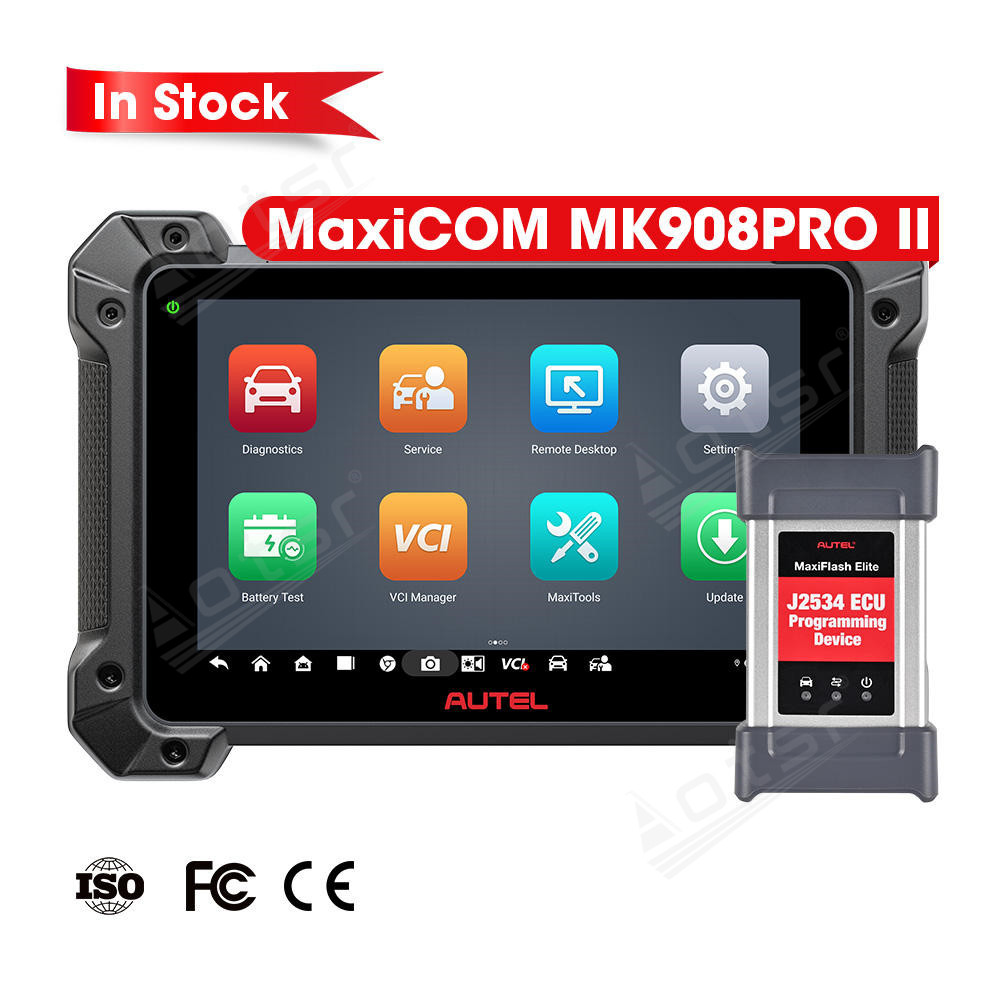 Aotsr for MaxiCOM MK908PRO II MK908P II Car Diagnostic Tools J2534 Programmer OBD2 Scanner ECU Programming Coding AutoScan 2.0