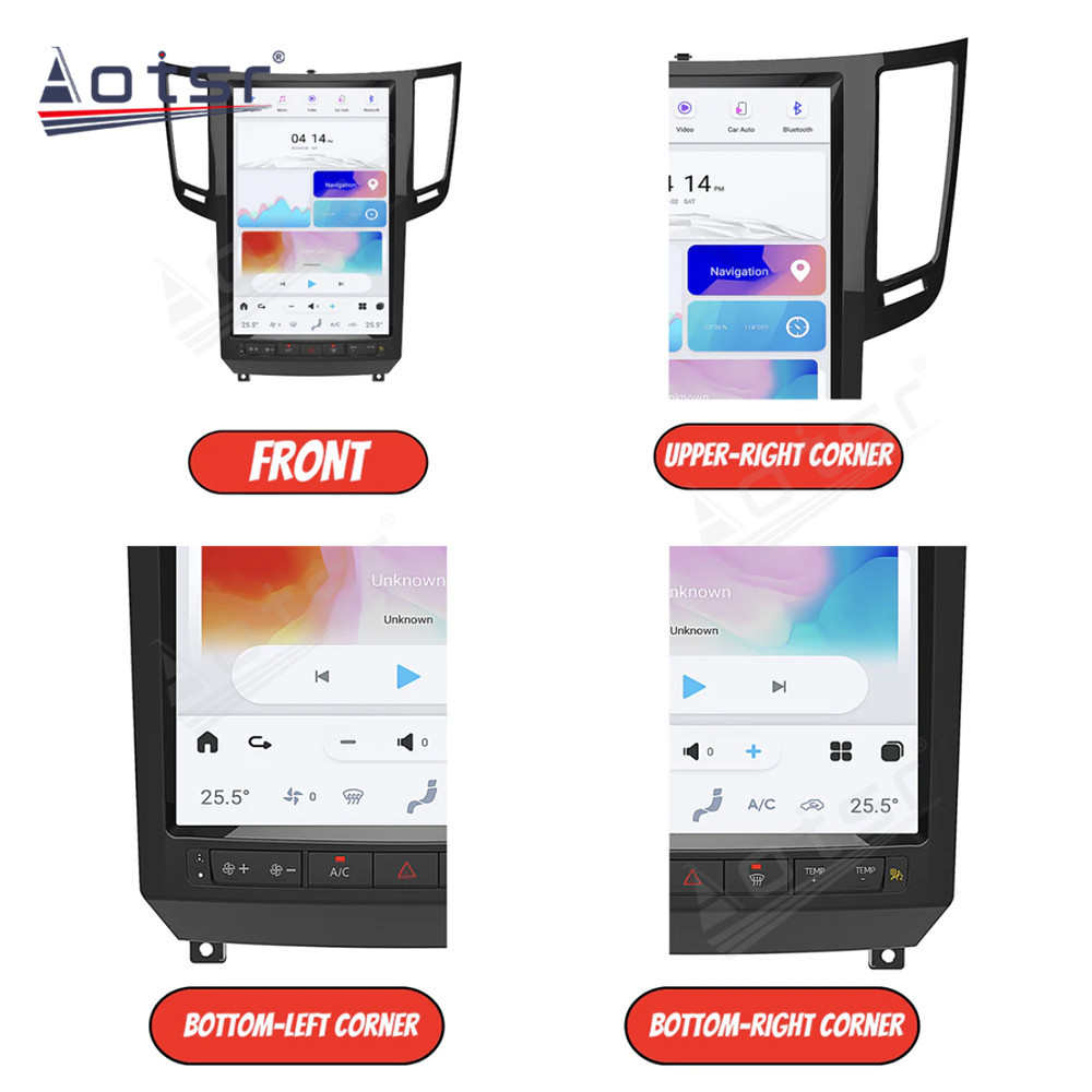 14.4 inch vertical screen For Infiniti QX70 2013-2019 Android 13 GPS Navi Multimedia Audio Radio Receiver carplay Anroid auto.