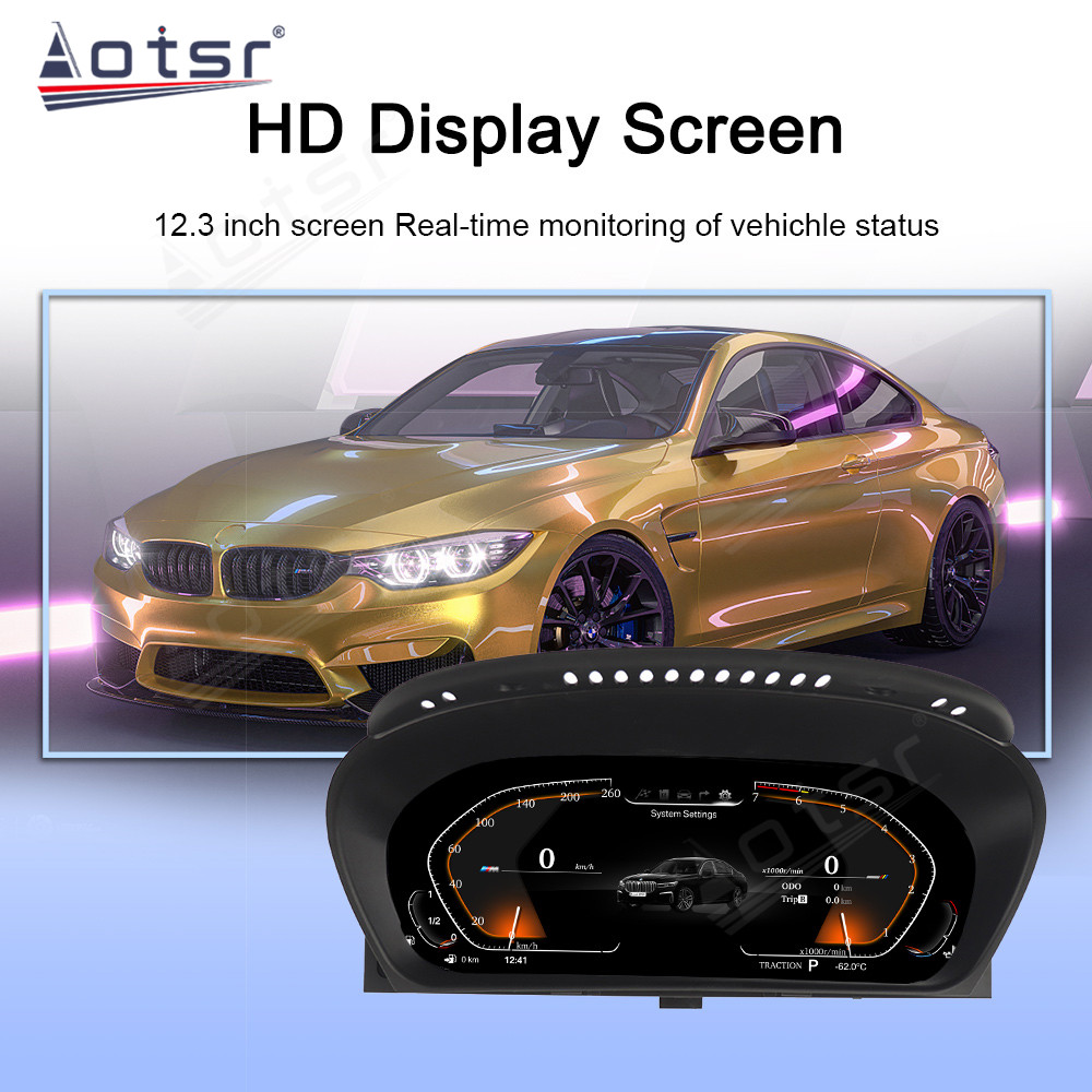 LCD Digital Virtual Cockpit Cluster For BMW X5 E70 X6 E71 2006-2013 Car Multimedia Player Dashboard Speed Meter Screen