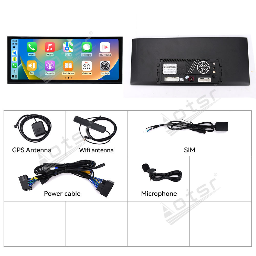 Aotsr 15.8 inch Android 14 Car Radio for BMW 5 Series G30 2017-2018 Wirless Carplay GPS Navigation Screen Upgrade Multimedia Player