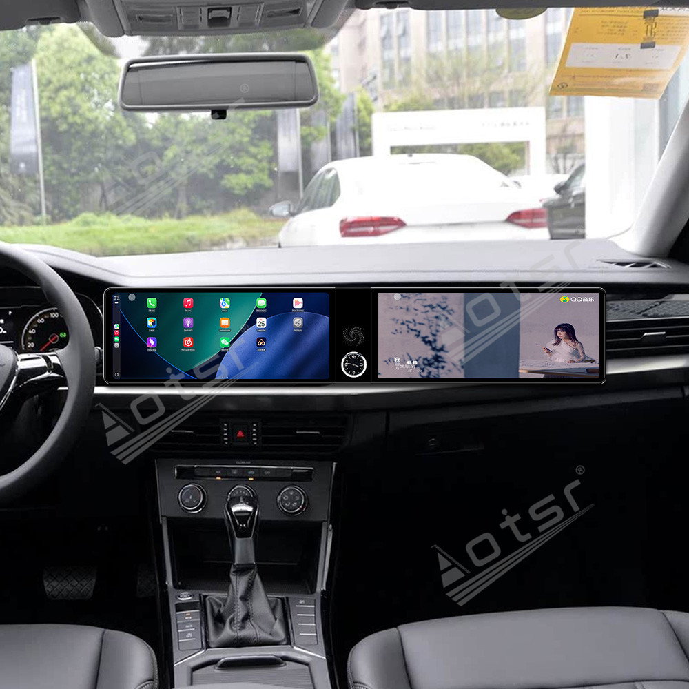 Aotsr Dual 12.3 inch for Volkswagen Passat 2019-2024 GPS Navigation Android 13 Car Radio CarPlay Multimedia Player Head Stereo Unit HD Screen