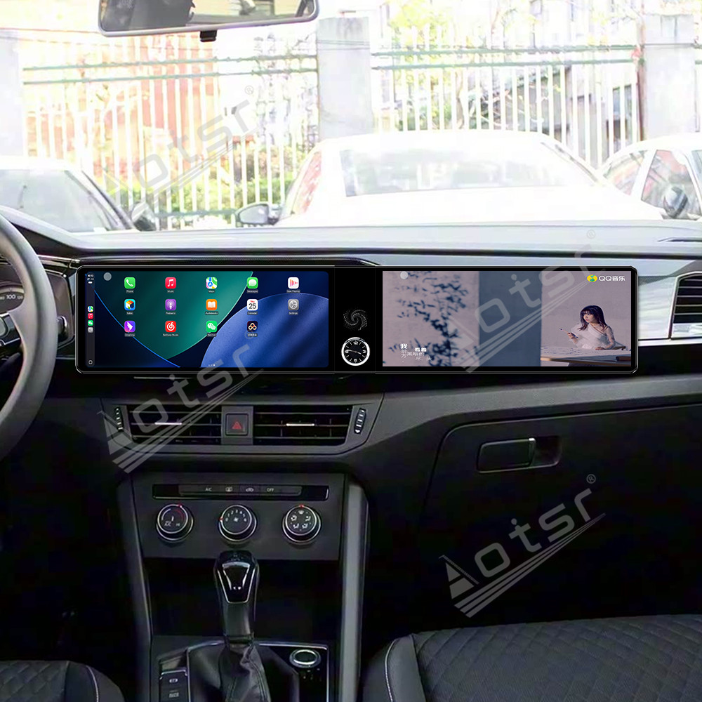 Aotsr Dual 12.3 inch for Volkswagen Tayron 2019-2022 GPS Navigation Android 13 Car Radio CarPlay Multimedia Player Head Stereo Unit HD Screen