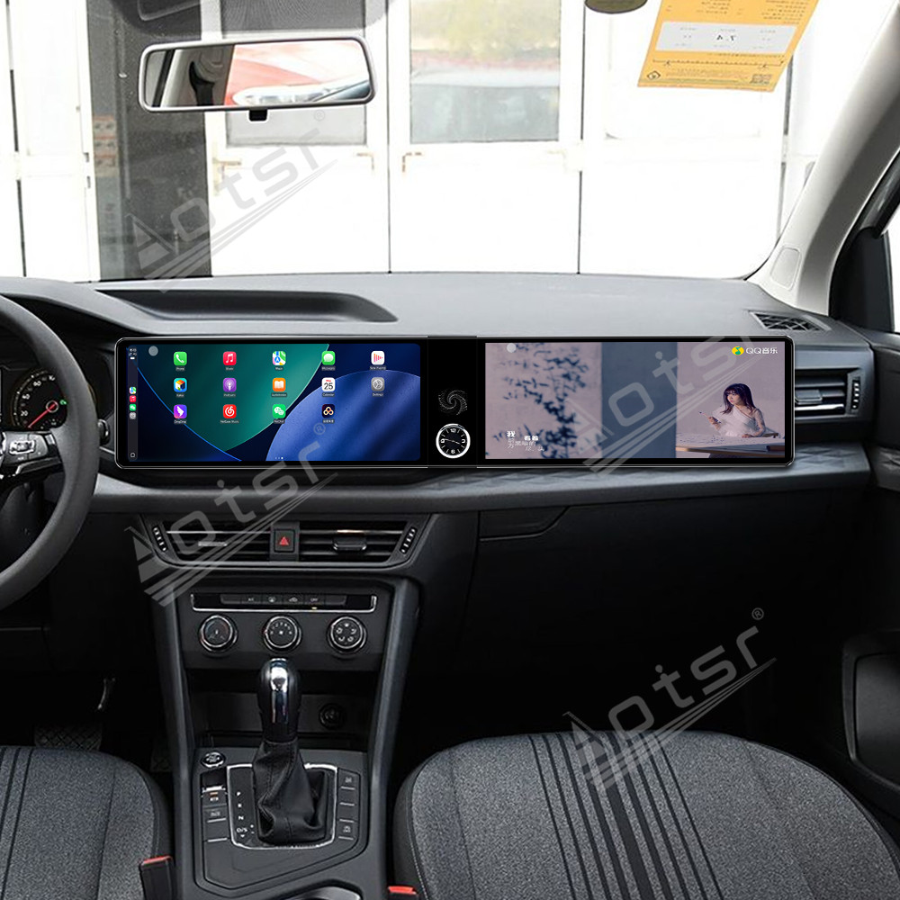 Aotsr Dual 12.3 inch for Volkswagen Tharu 2019-2022 GPS Navigation Android 13 Car Radio CarPlay Multimedia Player Head Stereo Unit HD Screen