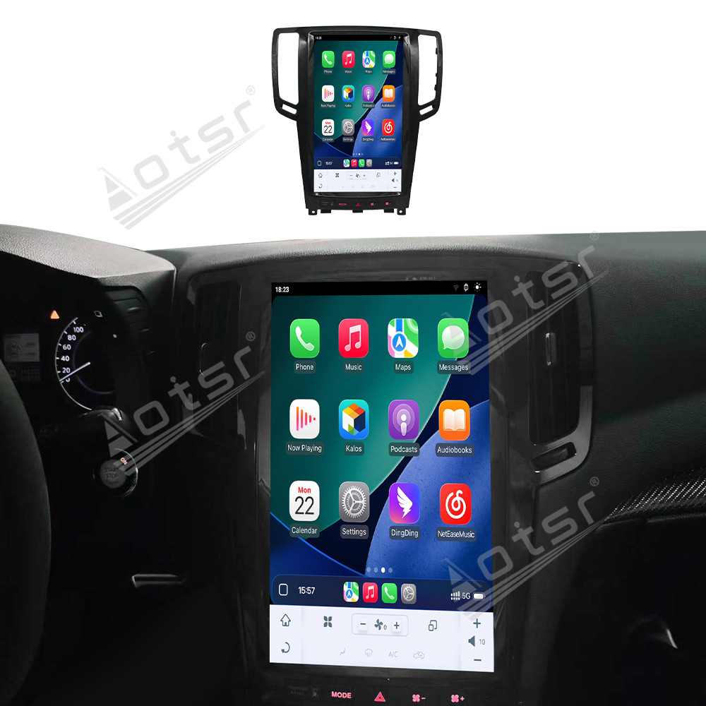 Aotsr 13.8 inch Car Radio Android 14.0 CarPlay for Infiniti G25/G35/G37 2003-2015 Multimedia Player GPS Navigation 4G WiFi DSP Stereo Bluetooth