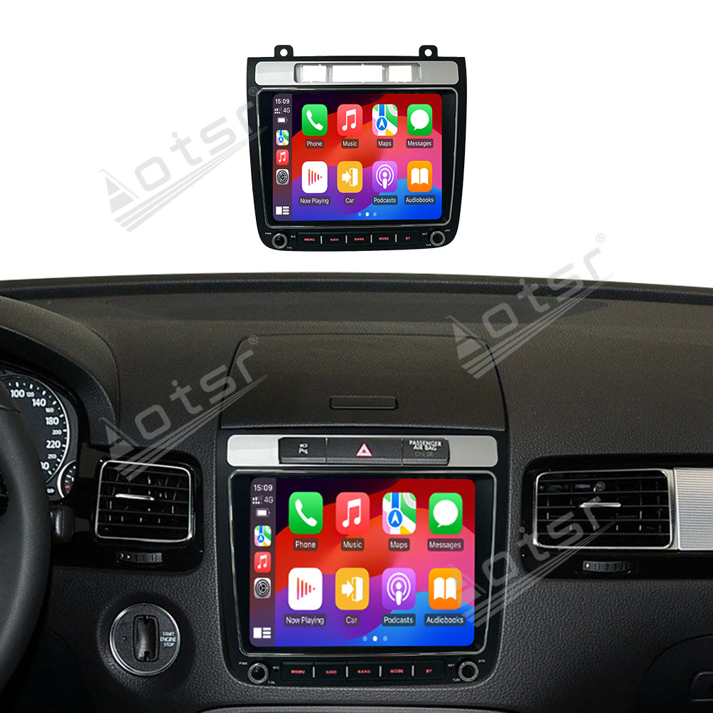 Aotsr 8.4 inch Car Radio Android 14 For Volkswagen Touareg 2011-2018 Navigation Audio DSP Stereo GPS Bluetooth Wireless Carplay 2 DIN WIFI