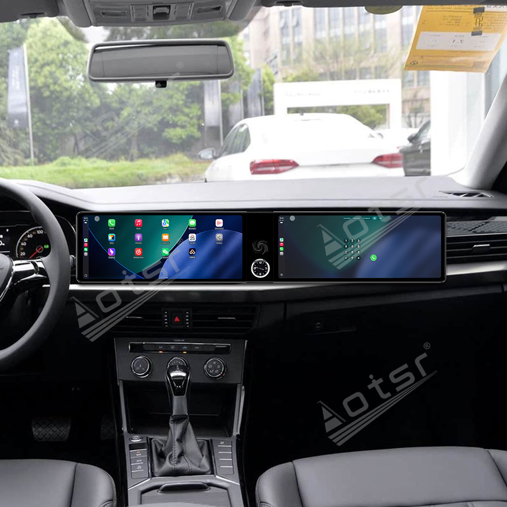 Aotsr Dual 12.3 inch for Volkswagen Passat 2019-2024 GPS Navigation Android 13 Car Radio CarPlay Multimedia Player Head Stereo Unit HD Screen