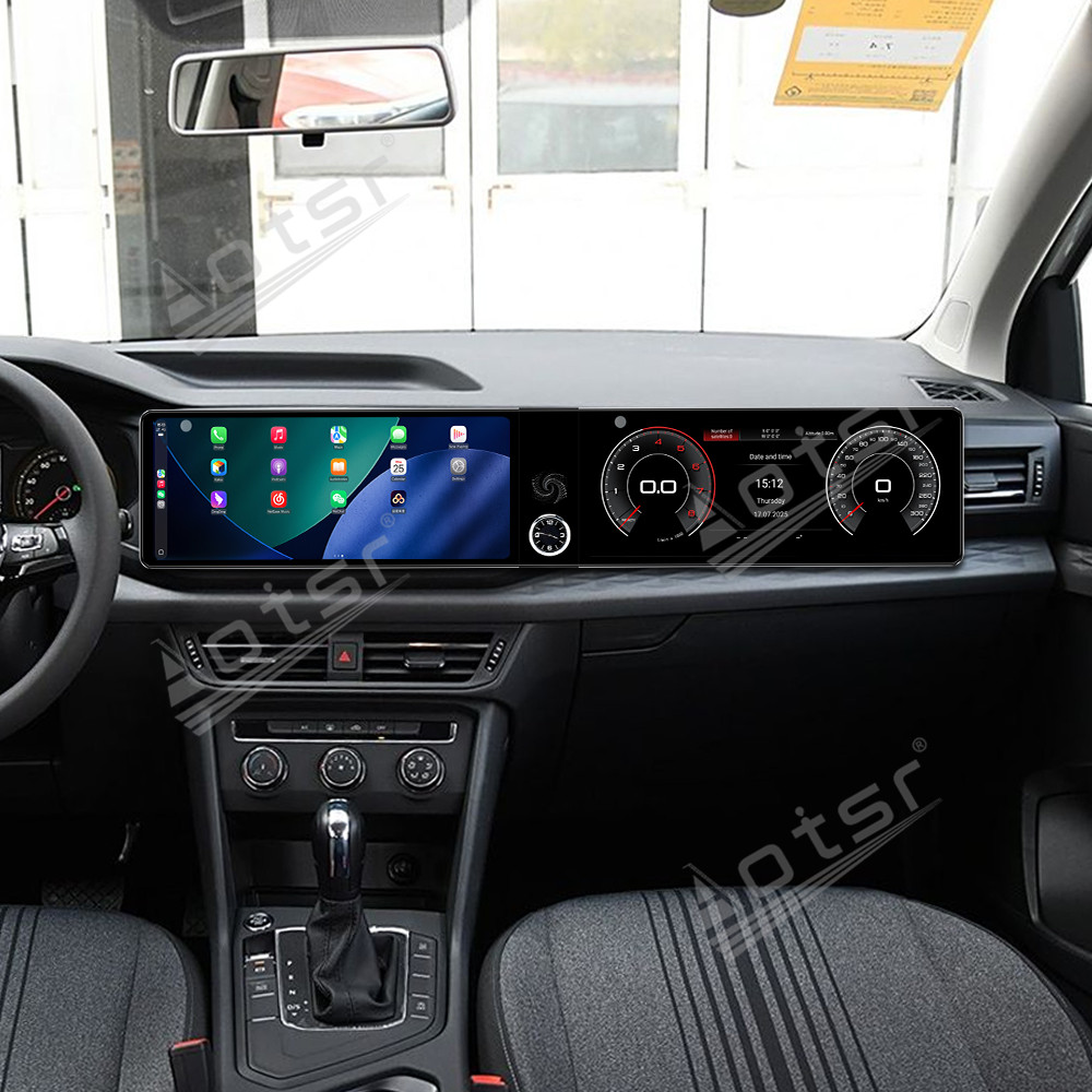 Aotsr Dual 12.3 inch for Volkswagen Tharu 2019-2022 GPS Navigation Android 13 Car Radio CarPlay Multimedia Player Head Stereo Unit HD Screen