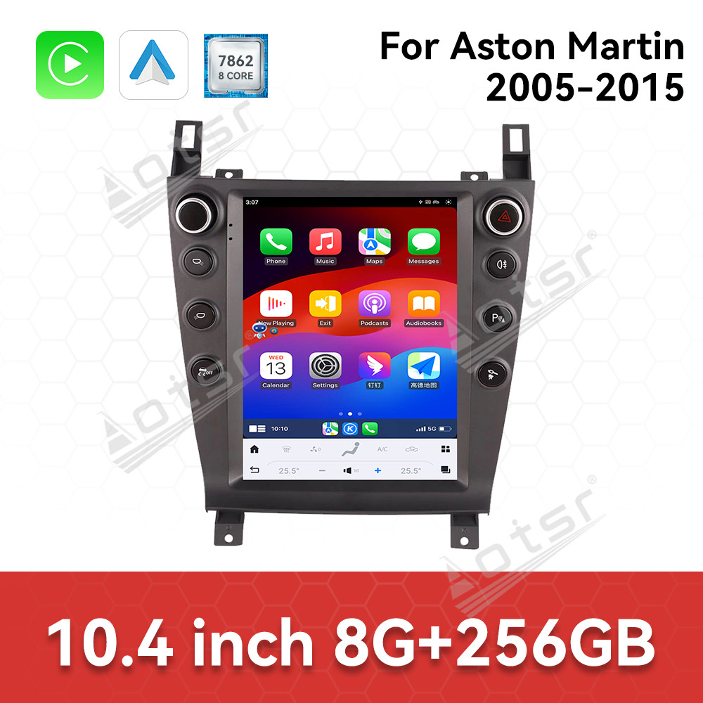 Aotsr AI Voice Multimedia Stereo Androi For Aston Martin 2005-2015 GPS Navigation Car Radio Carplay Smart Touch Mirror Link Head Unit