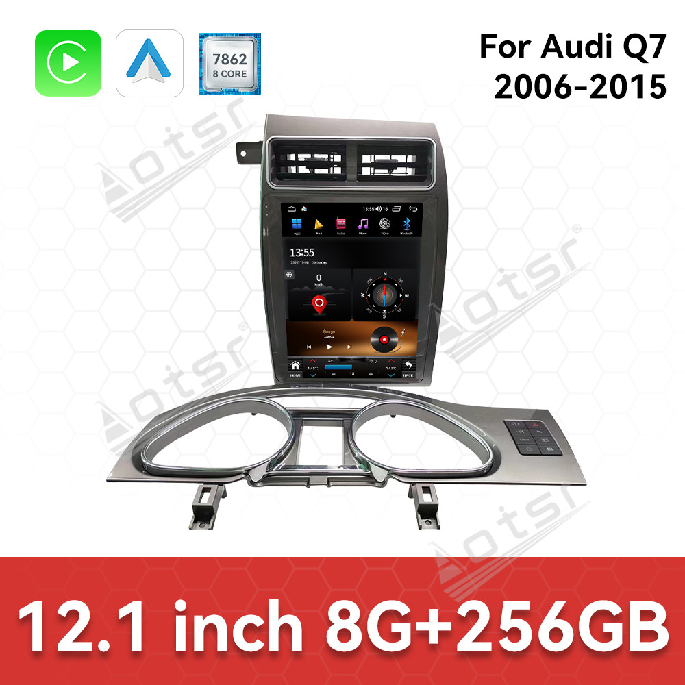 Aotsr 12.1 inch Car Radio Multimedia Player with Wireless For Audi Q7 2006-2015 CarPlay Android Auto Autoradio Stereo GPS Navigation WiFi
