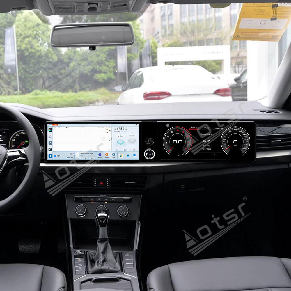 Aotsr Dual 12.3 inch for Volkswagen Passat 2019-2024 GPS Navigation Android 13 Car Radio CarPlay Multimedia Player Head Stereo Unit HD Screen