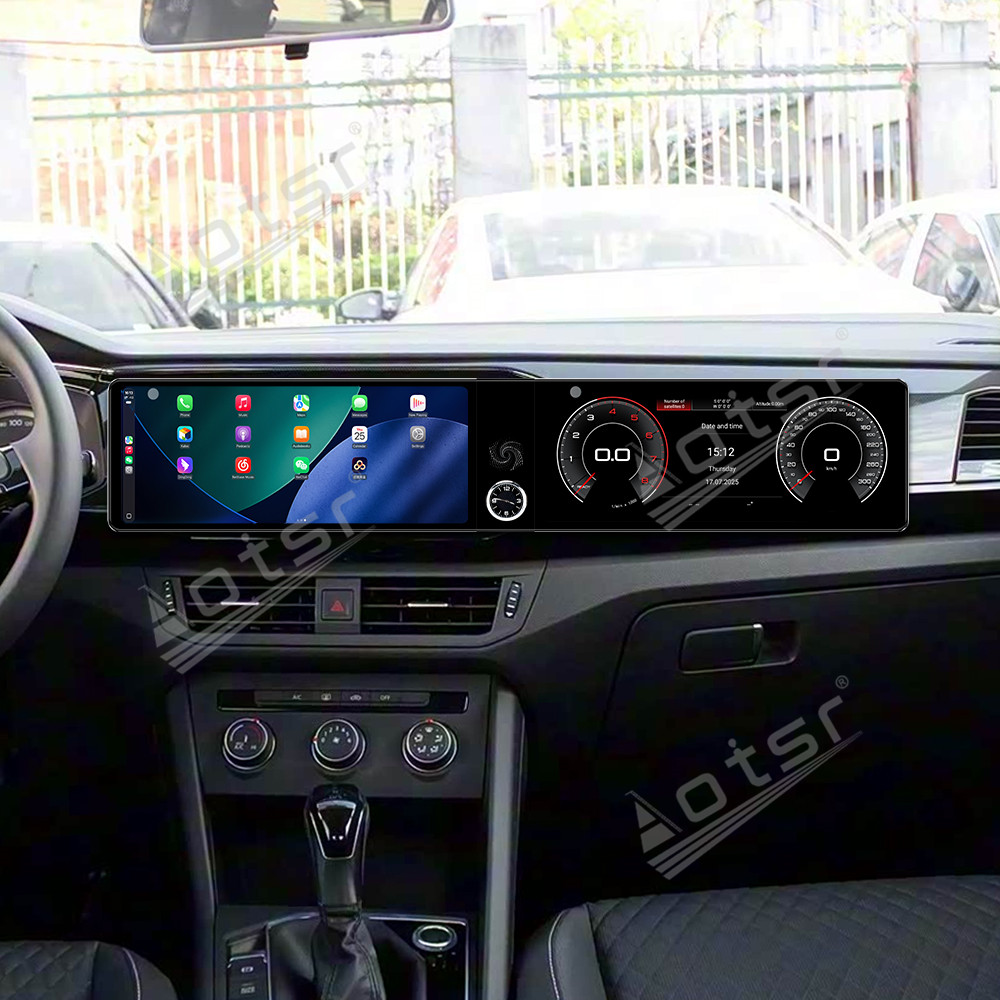 Aotsr Dual 12.3 inch for Volkswagen Tayron 2019-2022 GPS Navigation Android 13 Car Radio CarPlay Multimedia Player Head Stereo Unit HD Screen