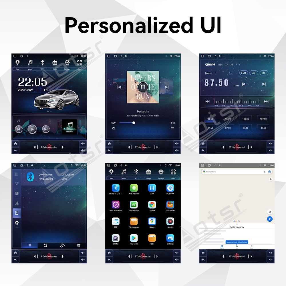 Aotsr 9.7 inch Car Radio For Mercedes-Benz GL ML W164 X164 2005-2011 Android 14 Radio Tesla Car Multimedia Player GPS Navi Head Unit