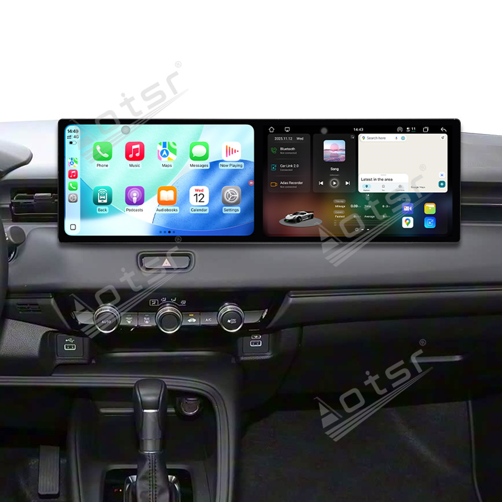 Aotsr Dual 10.1 inch Screen Car Radio for Honda XR-V/VEZEL 2023 Android 15 Multimedia Player GPS Navigation Auto DSP Stereo Host