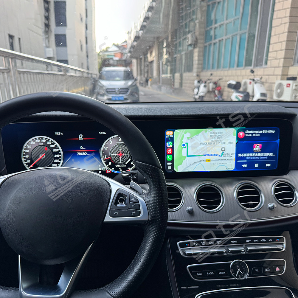 Aotsr Dual 12.3 inch For Mercedes-Benz E-Class W213 2016-2019 GPS Navigation Android 13 Car Radio CarPlay Multimedia Player Head Stereo Unit HD Screen