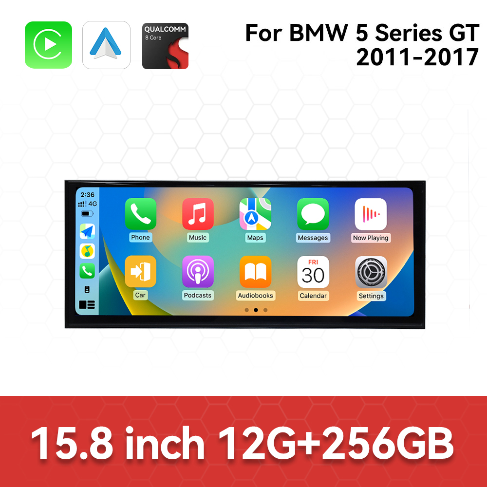 Aotsr 15.8 inch Android 14 Car Radio for BMW 5 Series GT 2011-2017 Wirless Carplay GPS Navigation Screen Upgrade Multimedia （CIC system）