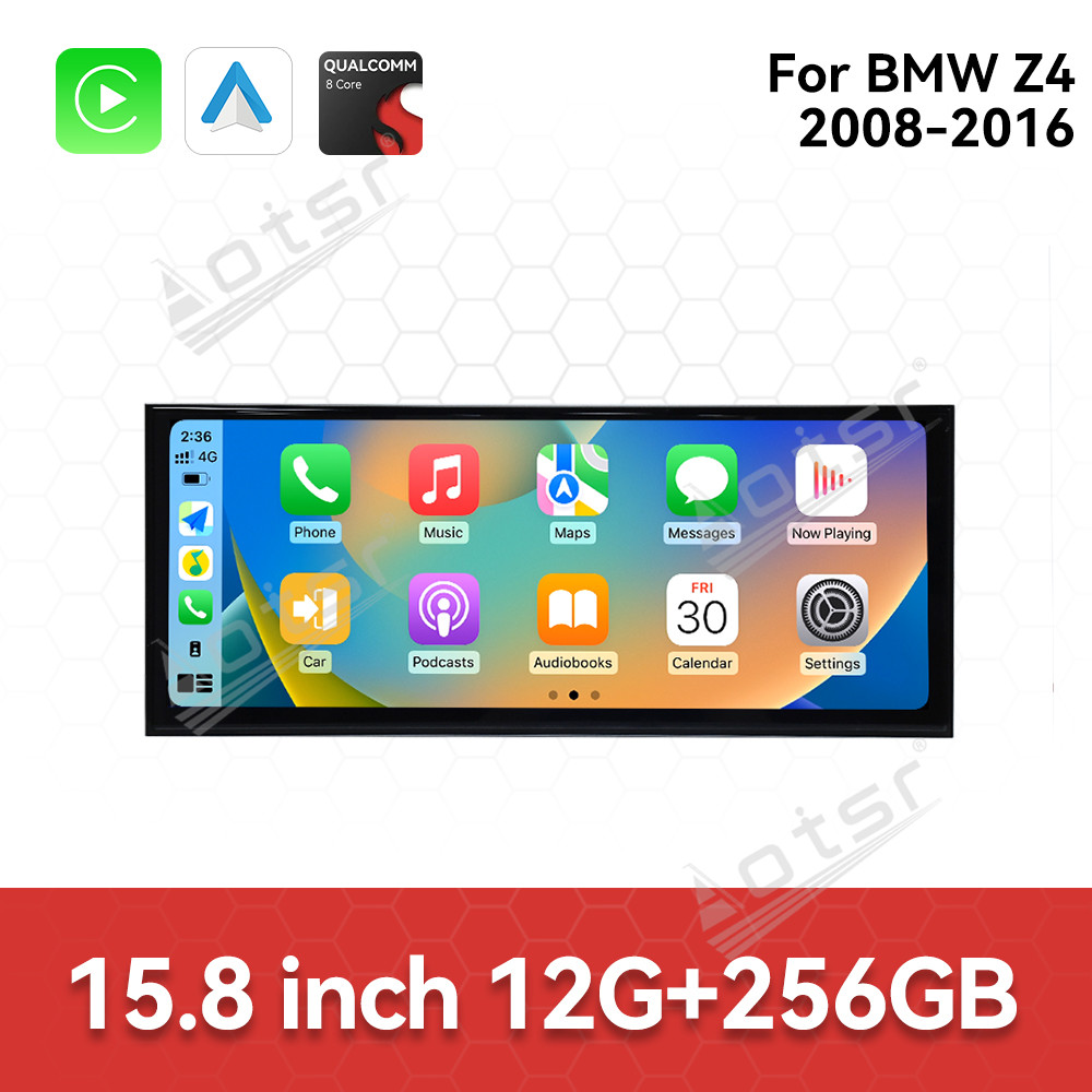 Aotsr 15.8 inch Android 14 Car Radio for BMW Z4 2008-2016 Wirless Carplay GPS Navigation Screen Upgrade Multimedia（CIC system）