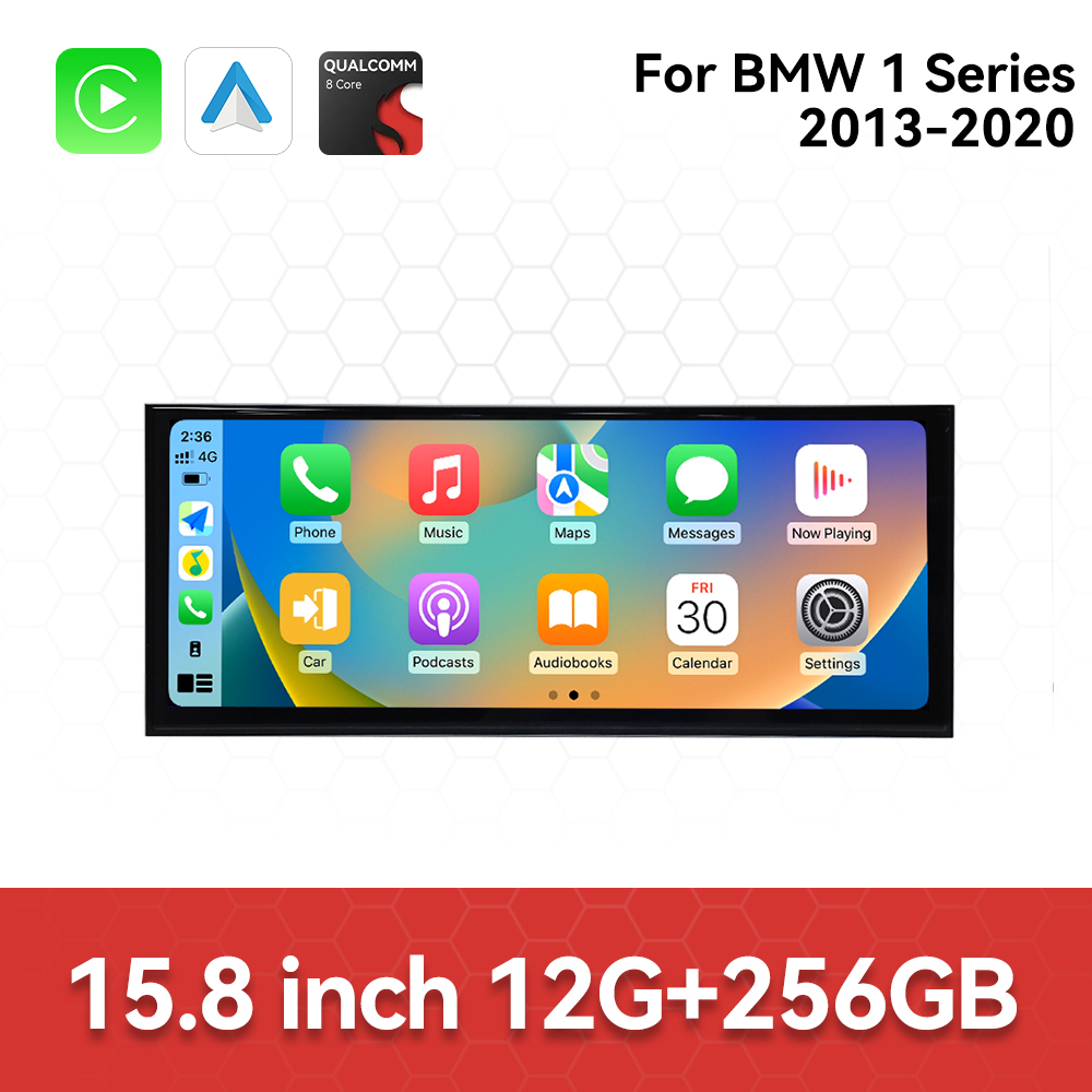 Aotsr 15.8 inch Android 14 Car Radio for BMW 1 Series 2013-2020 Wirless Carplay GPS Navigation Screen Upgrade Multimedia Player Android Auto (NBT Sedan version F52 F20）