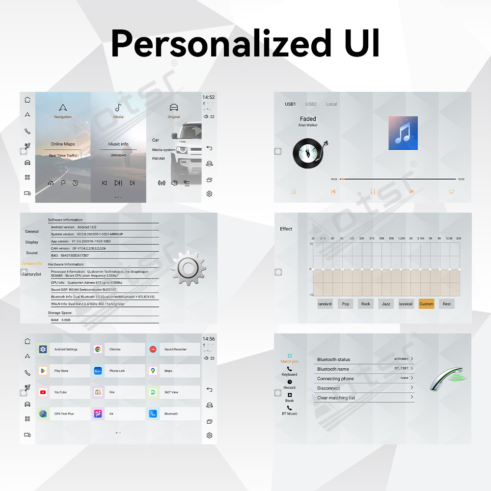 Aotsr Curved Screen 13.3" For Land Rover Defender 2018-2023 Android Carplay Car Radio Automotive Multimedia Player GPS Navi Head Unit